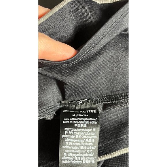 Victoria's Secret Pink Active Leggings Black Gray Compression Activewear Women M - Picture 3 of 7